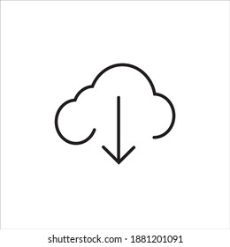 Descargar en el botón del dispositivo. 
Sincronización. Descargando icono plano. Cargar para ilustración vectorial de PC y teléfono móvil. Cargando, símbolo de sincronización para el sitio web. Archivo, descarga de datos.