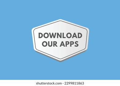 Descargar nuestro botón de texto de aplicaciones. Descargar Nuestros Botones Web Marcadores de etiqueta de icono de firma de aplicaciones