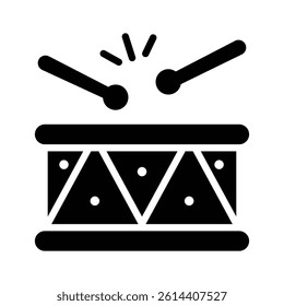 Download our handy glyph style icon of carnival drum