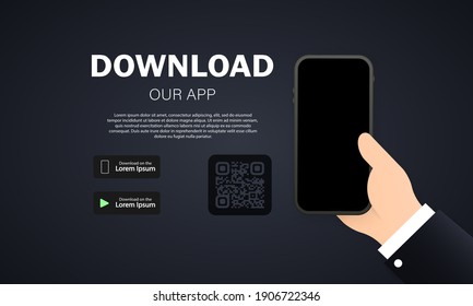 Download our new mobile app illustration. Vector on isolated background. EPS 10