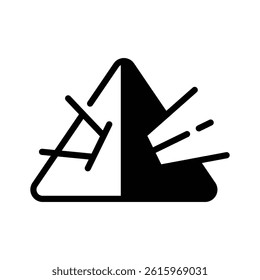 Download our premium glyph icon of prism effect