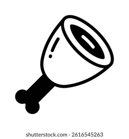 Download our premium style icon of ham meat