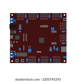 Download our vector illustration for a detailed visual representation of MX4 powerful development board, perfect for embedded systems and IoT applications