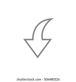 download outline arrow