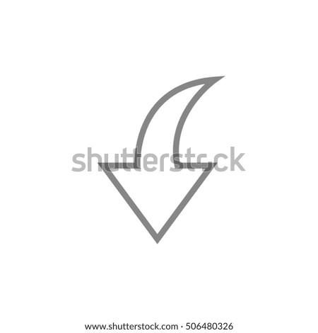 download outline arrow