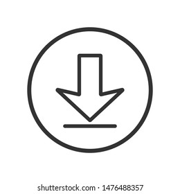 Download outline icon, vector image