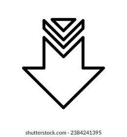 icono del vector de contorno de descarga. icono del vector de stock de descarga para diseño web, aplicación móvil y ui