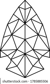 Download Outlined Ace Symbol Polygon in Vector Illustration. It can be used as Logo Design, Hipster Symbol, Line Art or for print purpose.
