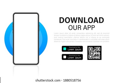 Download Pages. Mobile App Application. Business Concept. Hand Touch Screen Smartphone Icon.