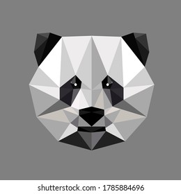 Download Panda Polygon in Vector Illustration. It can be used as Logo Design, Hipster Symbol, Line Art or for print purpose.