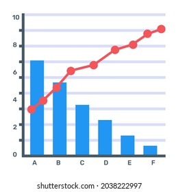 Download pareto business chart in premium flat icon