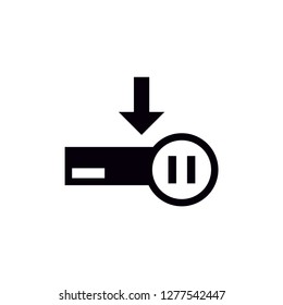 Download pause button vector icon