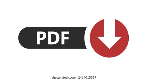 Download pdf - button, icon, vector	