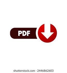 Download pdf buttons - isolated, vector illustration