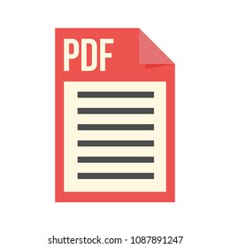 download PDF document icon - vector file format symbol