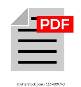 download PDF document icon - vector file format symbol