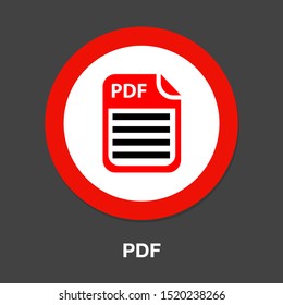 PDF-Dokumentsymbol herunterladen - Vektorformatsymbol