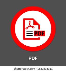 download PDF document icon - vector file format symbol