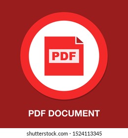 download PDF document icon - vector file format symbol