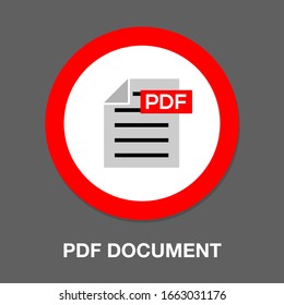 download PDF document icon - vector file format symbol