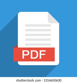 Descargar el botón de archivo pdf aislado en el vector de fondo blanco