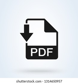 Download pdf file button isolated on white background vector