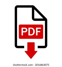 Descargar icono de archivo Pdf. Botón de descarga Pdf.