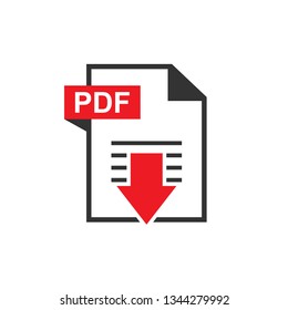 Download PDF File Icon. Universal 
Illustration As A Simple Vector Sign & Trendy Symbol for Design and Websites, Presentation or Mobile Application.