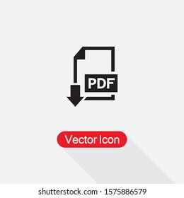 Download PDF File Icon Vector Illustration Eps10