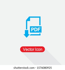 Download PDF File Icon Vector Illustration Eps10