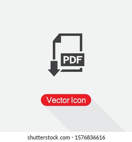 Download PDF File Icon Vector Illustration Eps10