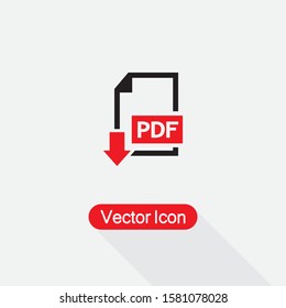 Download PDF File Icon Vector Illustration Eps10