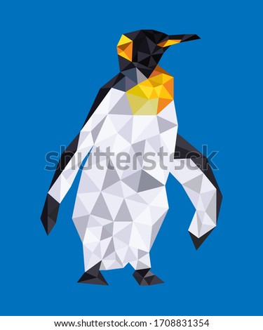 Download Penguin Polygon in Vector. This can be used as Logo, printing on Tee shirts, Hoodies, mobile covers etc.