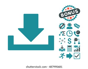 Download pictograph with bonus design elements. Vector illustration style is flat iconic bicolor symbols, soft blue colors, white background.