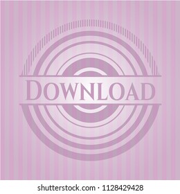 Download pink emblem. Vintage.