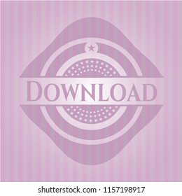 Download pink emblem. Vintage.