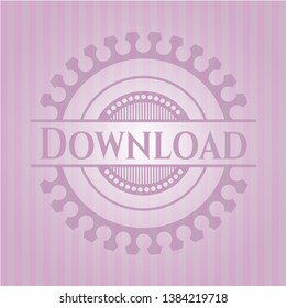 Download pink emblem. Vintage. Vector Illustration. Detailed.