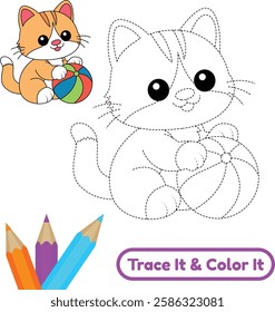 Download playful kitten vector for coloring fun. These cute cat vector illustrations offer endless creative enjoyment for kids and adults alike.