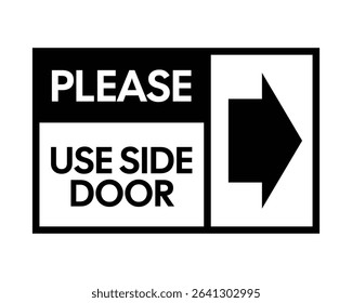 Download Please Use Side Door Sign – Printable Entrance Notice to Direct Traffic and Improve Accessibility