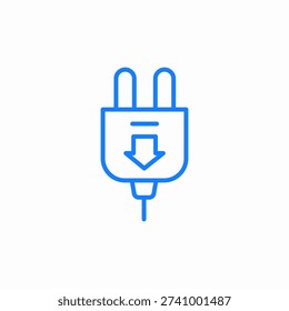 download plug icon sign vector