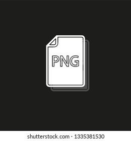 download PNG document icon - vector file format symbol