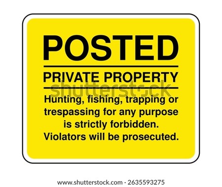 Download Posted Private Property No Trespassing Sign - High-Quality Stock Image for Land Security and Legal Enforcement