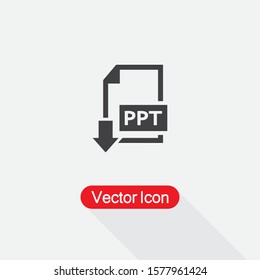 Download PPT File Icon Vector Illustration Eps10
