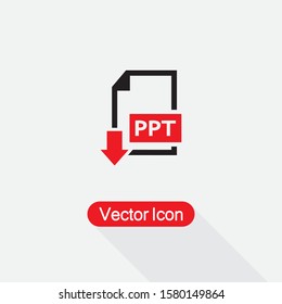 Download PPT File Icon Vector Illustration Eps10