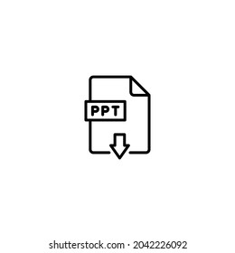 Descargar vector de icono de archivo PPT para web