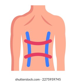 Download premium flat icon of neck pain 