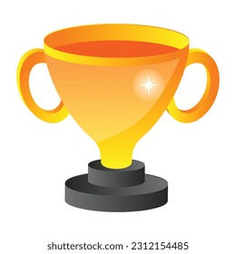 Download a premium flat icon of trophy 