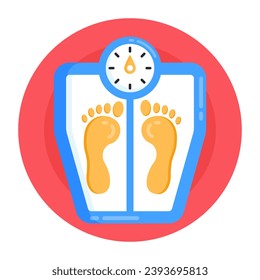 Descargar el icono redondeado plano premium de la máquina de peso 