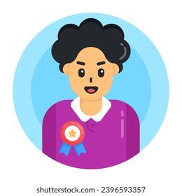 Descargar icono premium plano redondeado del día patriota 