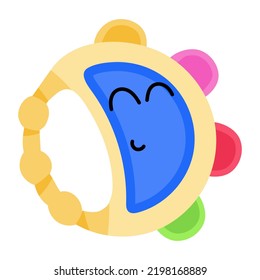 Download premium flat sticker of teether